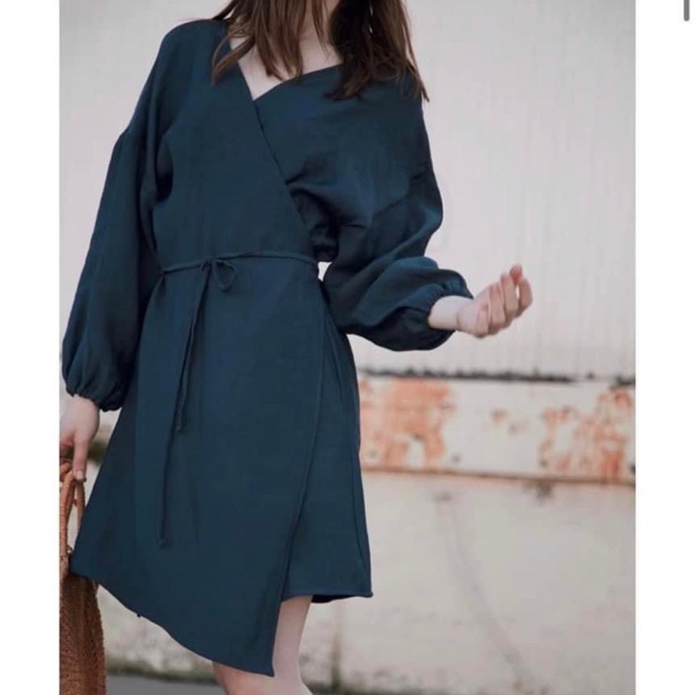 Hackwith Design House (HWD) navy one size wrap dress